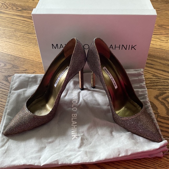 Manolo Blahnik Picturn grey/multi fabric *Authentic* - Picture 3 of 6